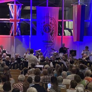2 Bands – 1 Abend  Gemeinsames Konzert der Amersham Band und der KKMV Fehlheim Band im Bürgerhaus Kronepark, Auerbach